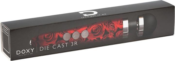 Actual product image Doxy The Cast 3R Rechargeable Wall Massager Rose Pattern