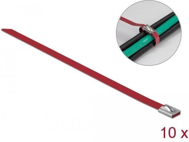 Produktbild Delock Edelstahlkabelbinder 400x7,9 10 Stk. (Metallkabelbinder, 400 mm, 10 Stk.)