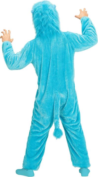 Image du produit Widmann Costume de lion bleu en peluche Combinaison avec capuche adulte (M/L)