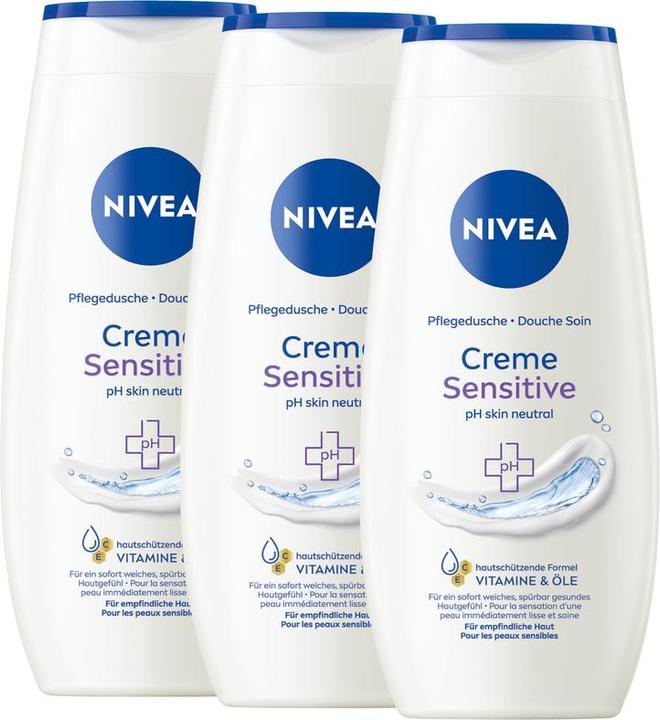NIVEA Pflegedusche Creme Sensitive Trio (750 ml)