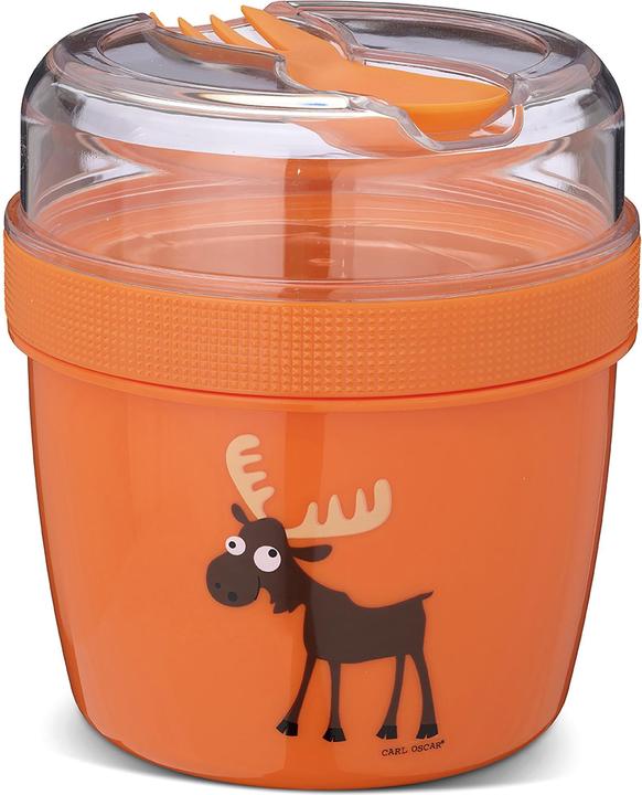 Actual product image Carl Oscar Nice Cup ™ L Orange-Moose breakfast container with cooling insert