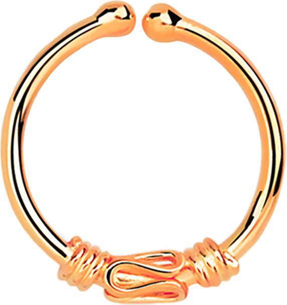 Immagine prodotto Star Piercing Fake Septum mit kleiner Seilwindung und Drahtmuster rosegold