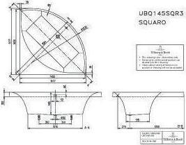 Immagine prodotto Villeroy & Boch V&B Vasca da bagno SQUARO Corner 1450x1450mm bianco (240 l, 145 cm, 145 cm)