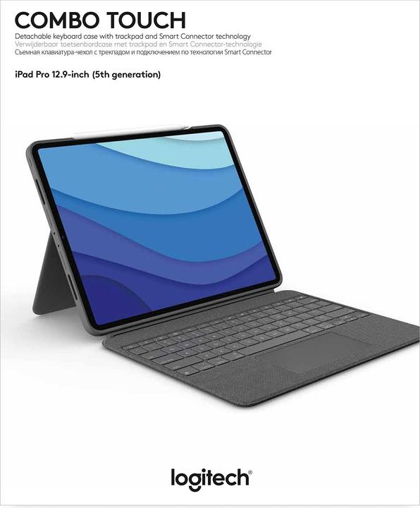 Produktbild Logitech Combo Touch (US, iPad Pro 12.9 2021 (5. Gen), iPad Pro 12.9 2022 (6. Gen))