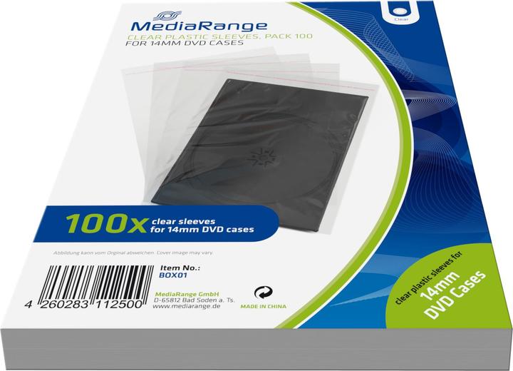 Actual product image MediaRange DVD PLASTIC CASE (100) BOX01 Empty Cases transparent
