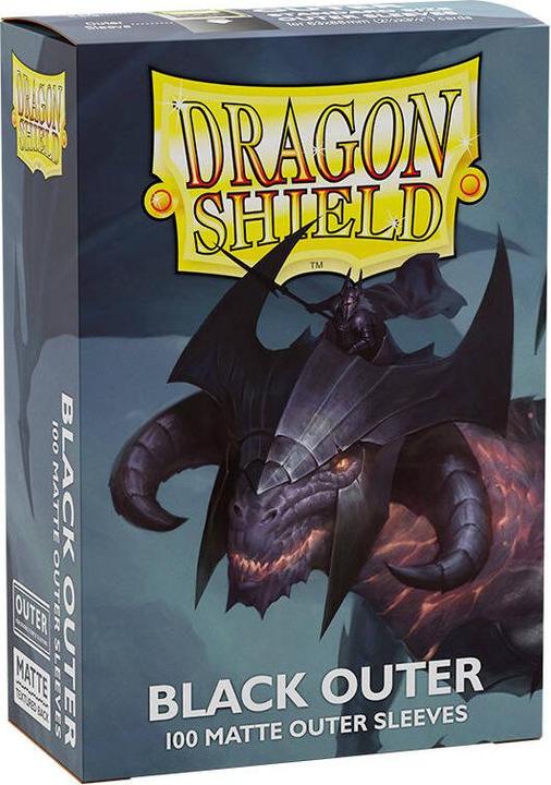 Produktbild Arcane Tinman Dragon Shield Matte Outer Sleeves - Black - Standard Size (100)