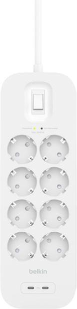 Immagine prodotto Belkin Protezione contro le sovratensioni Surgemaster (8 x, BS 1363, 2 m)