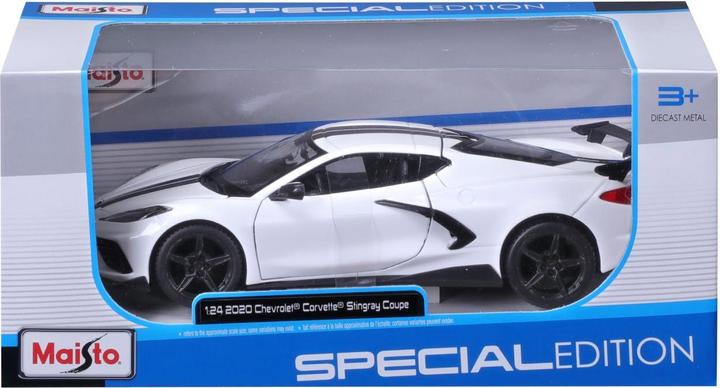 Produktbild Maisto Chevrolet Corvette Stingray Coupe 2020 1/24 weiss
