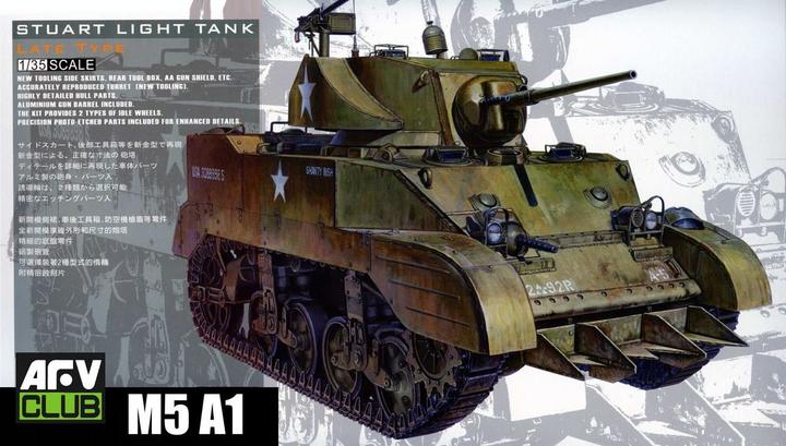 Produktbild AFV Club US M5A1 Late type w/Hedgerow cutter