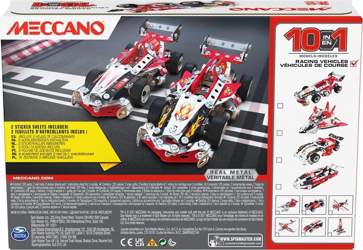 Image du produit Meccano 10-Modeles Vehicules de course 225 pcs. (21201)