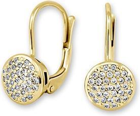 Actual product image Brilio Bright yellow gold earrings with zircons 239 001 00623