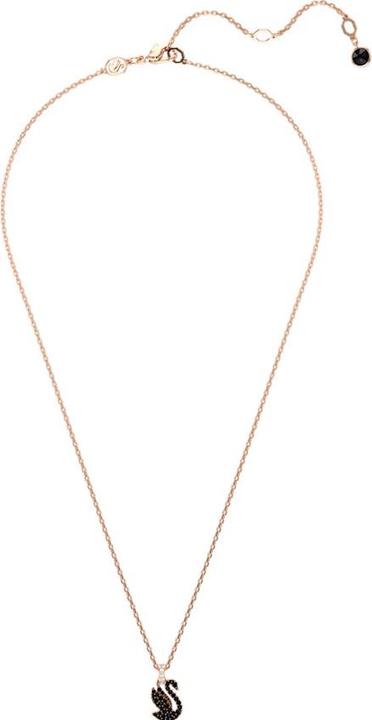 Immagine prodotto Swarovski Collana Iconic Swan Cigno Piccolo Nero Oro Rosa (Metallo Swarovski, 38 - 43 cm)