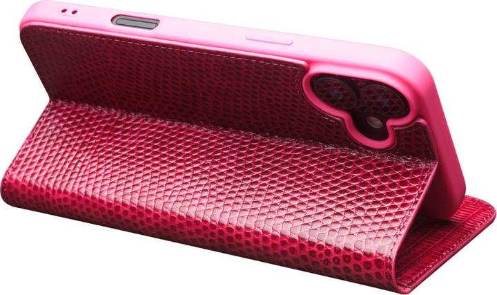 Actual product image QiAlino Fourre Flip Croco cuir véritable (Apple iPhone 16)