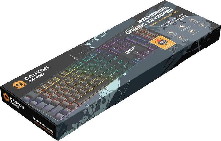Actual product image Canyon Cometstrike GK-55, 104keys Mechanical keyboard, 50million times life, GTMX red switch, RGB (104 Keys)