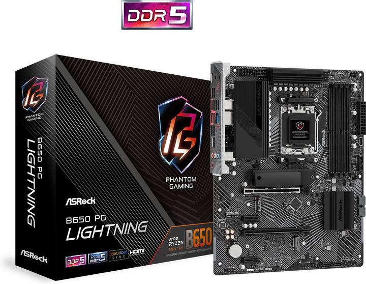 Productafbeelding AsRock B650 PG Lightning (AM5, AMD B650, ATX)