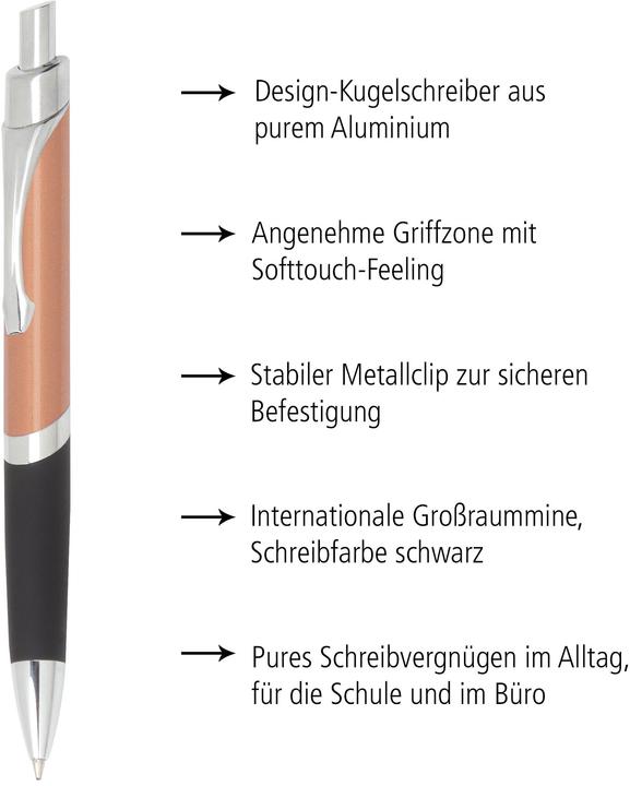 Actual product image Magni Ballpoint Pen Sporty Rose Gold (Gold)