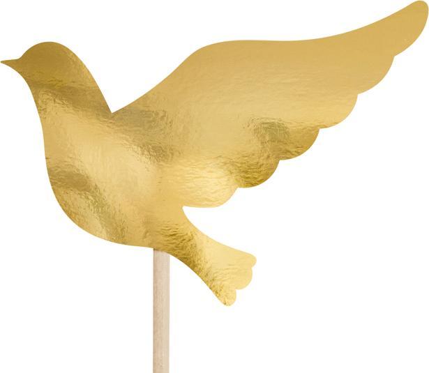 Image du produit Partydeco Cake toppers Première Communion, or, 31.5cm (1 pkt / 6 pc.)