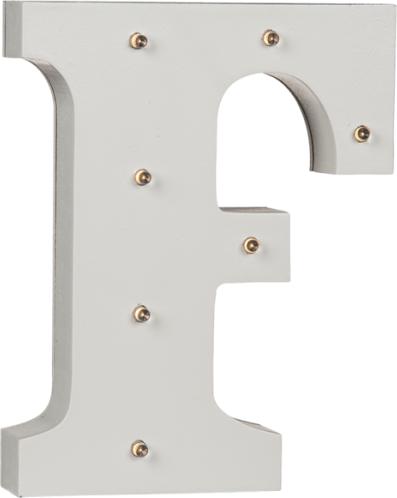 Actual product image Ootb Illuminated wooden letter F, with 7 LEDs, approx. 16 cm
