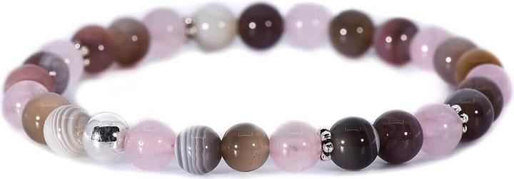 Immagine prodotto Balibay Abelia (18 cm, Agata, Pietra preziosa, Cristallo di rocca, Argento 925, Quarzo rosa)