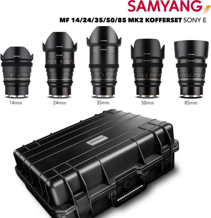 Image du produit Samyang MF 14/24/35/50/85 MK2 Mallette VDSLR Sony E