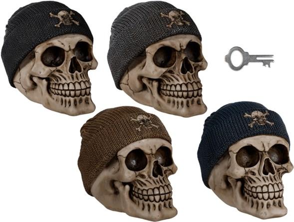 Produktbild Sombo Spardose Totenkopf u Mütze (14 x 14 cm)