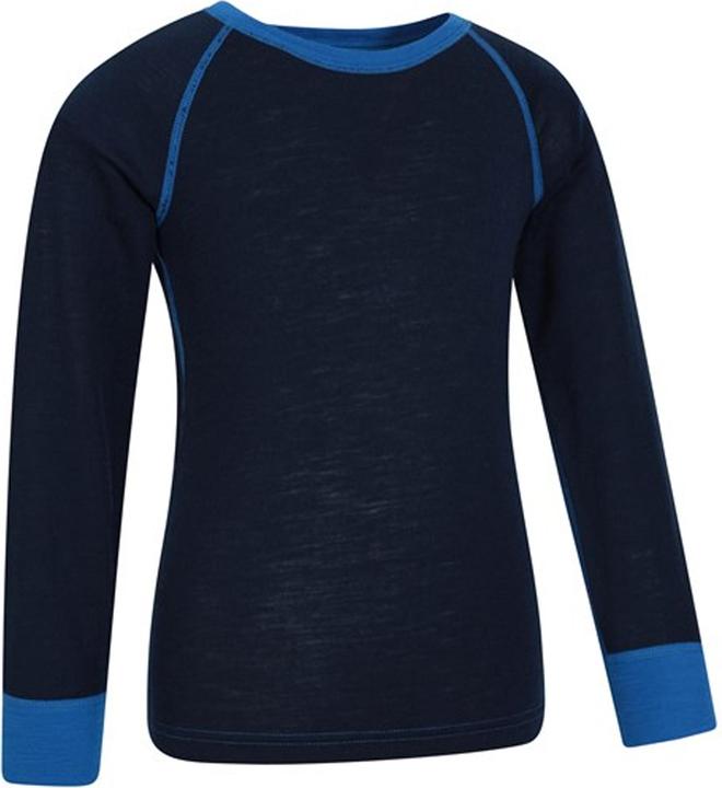 Immagine prodotto Mountain Warehouse Top per bambini/ragazzi Merino II con collo rotondo a contrasto (98)