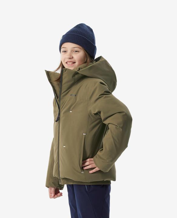 Actual product image Wedze Children's ski jacket padded warm waterproof - Piste 500 khaki (146)