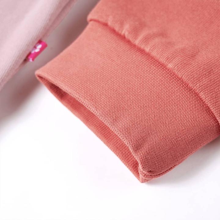 Produktbild VidaXL Kinder-Sweatshirt mit Farbblock Rosa 104,Material: 80 (104)