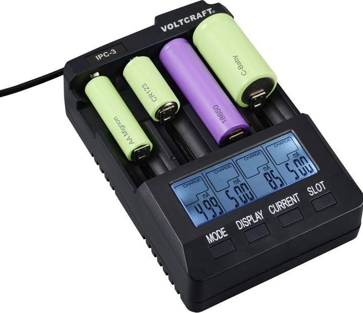 Image du produit Voltcraft Chargeur de piles rondes IPC-3 (1 pcs, 14500, 18650, CR123A, AA, Chargeurs sans batterie)