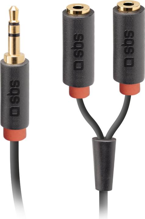 Immagine prodotto SBS Cavo audio stereo spina 3,5 mm con distributore di segnale per telefoni cellulari e smartphone (0.20 m, Connettore da 3,5 mm (AUX))