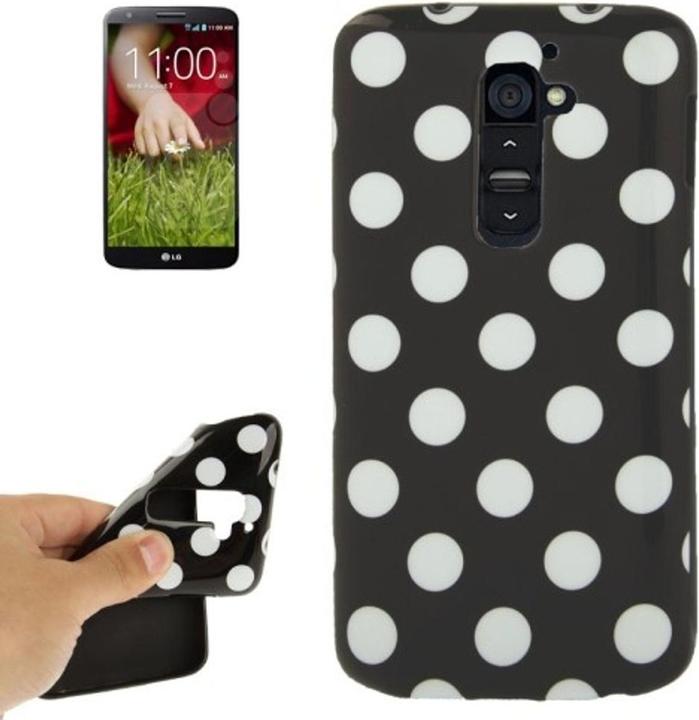 Actual product image König Design Mobile phone cover TPU cover for LG Optimus G2 / D801 black/white (LG Optimus G2)