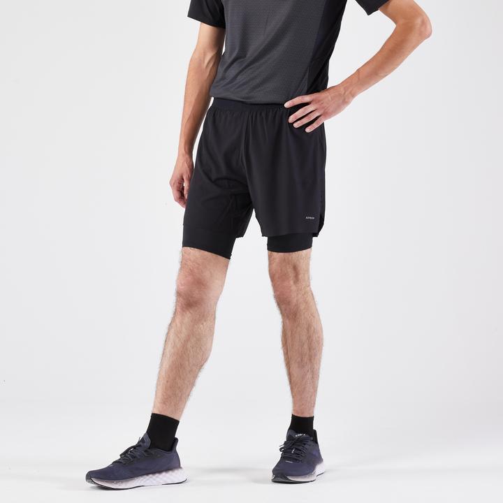 Actual product image Kiprun Laufshorts Herren Tights 2-in-1 - schwarz (L)