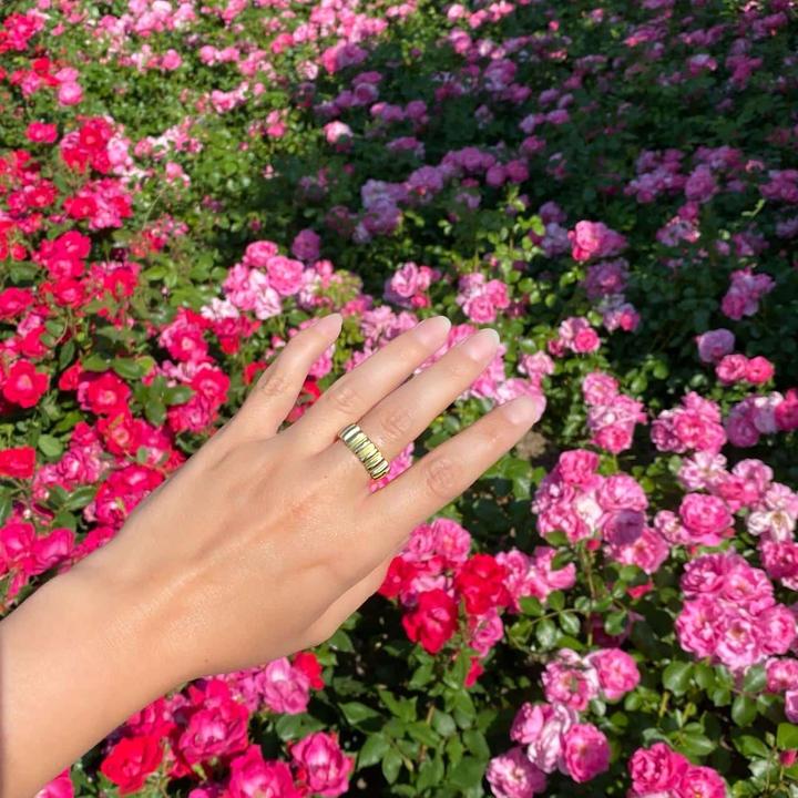 Actual product image Candy Braxton ring, 925 sterling silver, gold-plated (50, 925 Silver)
