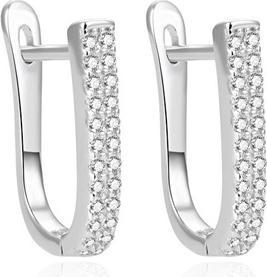 Image du produit Beneto Boucles d'oreilles en argent avec zircons AGUC1429 (L)
