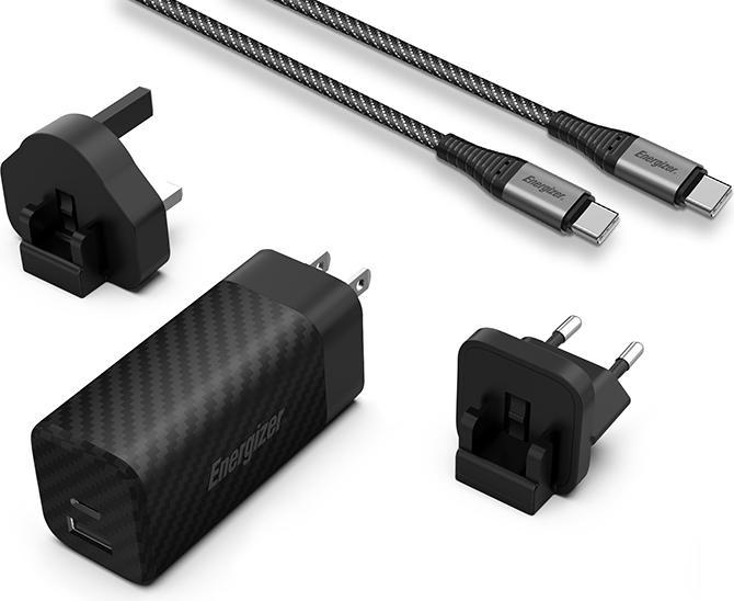 Immagine prodotto Energizer Caricabatterie Power Delivery - 65 W - UE/UK/US incluso cavo USB-C a USB-C (65 W)