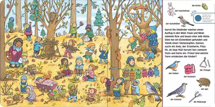 Image du produit Écoute (livre sonore) : Livre d'objets cachés : Forêt et prairie (Stéffie Becker, Julia Hofmann, Allemand)