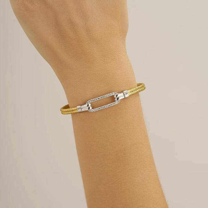 Immagine prodotto Charles Garnier Bracciale bicolore in argento, zirconi (Argento 925)
