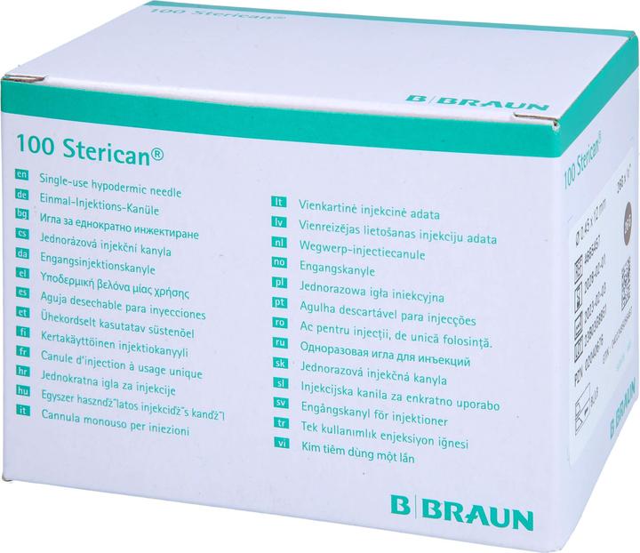 Actual product image B.Braun Needle 26G 0.45 x 12mm brown Luer, 100 pieces
