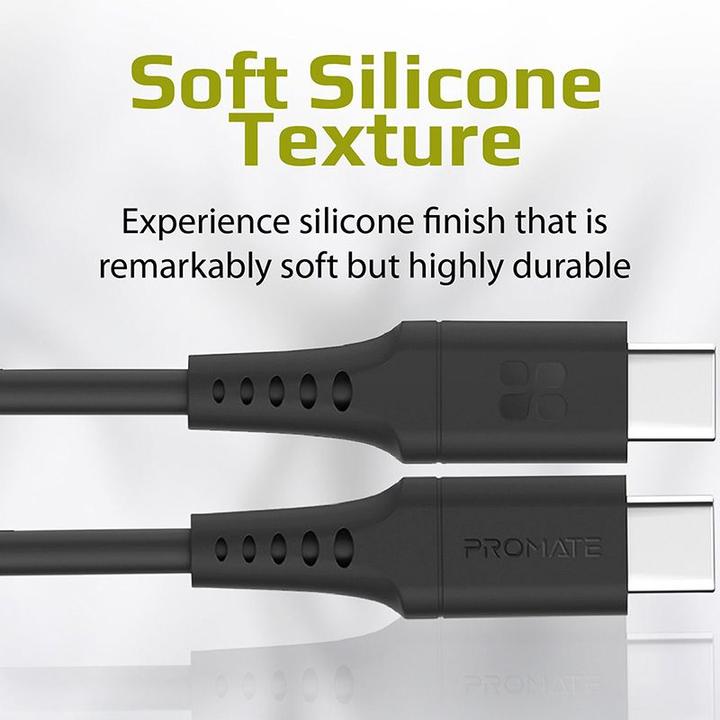 Actual product image ProMate PowerLink-CC120 Black USB-C Cable (1.20 m, USB 2.0)