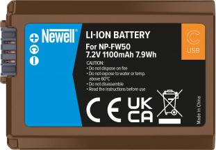 Actual product image Newell replacement NP-FW50 USB-C battery for Sony (Rechargeable battery)