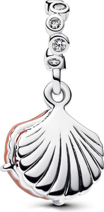 Actual product image Pandora Coral-coloured Shell Double Dangle Charm (Silver 925)