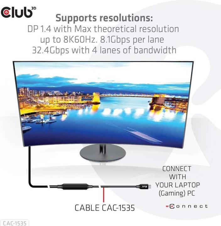 Produktbild Club 3D C – C (5.50 m, USB 3.2 Gen 2)