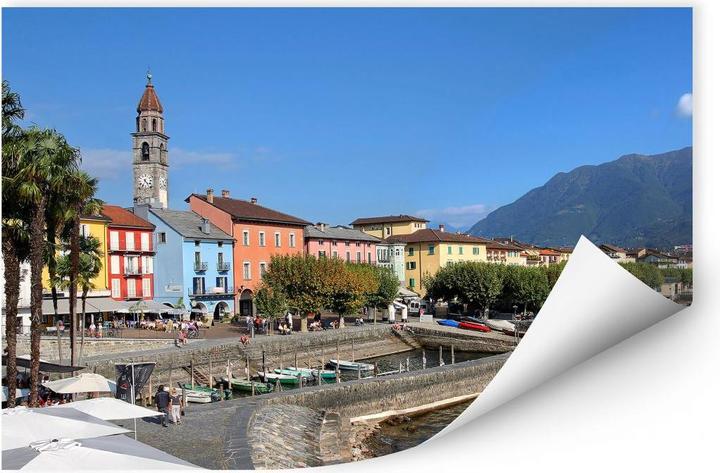 Produktbild Trenddeko Hafenpromenade am Lago Maggiore (100 x 70 cm)