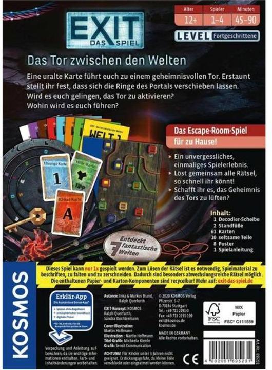 Produktbild Kosmos EXIT - Das Spiel: Das Tor zwischen den Welten (Deutsch)
