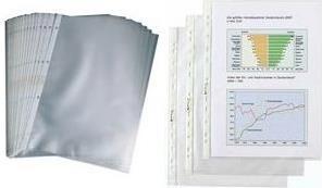 Produktbild Rexel HETZEL Prospekthülle Economic, A6, PP, genarbt, 0,075 mm oben offen, Lochung: 80-27-47-27, mit Lochr (A6, 50 x)