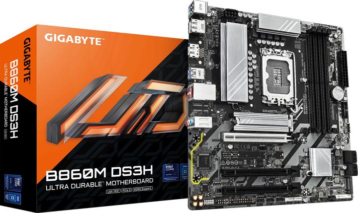 Actual product image Gigabyte MB GBT Intel 1851 B860M DS3H (LGA 1851, Intel B860, mATX)