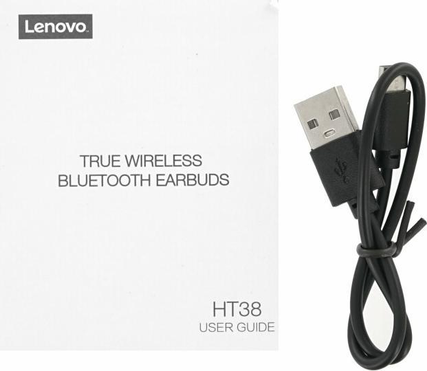 Productafbeelding Lenovo HT38 TWS Hoofdtelefoon (Zwart) (Geen ruisonderdrukking, 10 h, Draadloze)