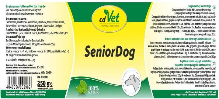 Actual product image cdVet SeniorDog (Senior, 1 pcs., 600 g)