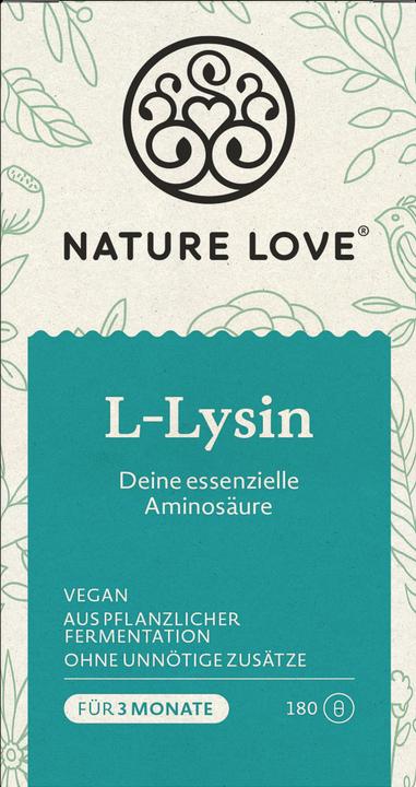 Image du produit Nature Love L-Lysine (180 pièce(s), Capsules, 107 g)