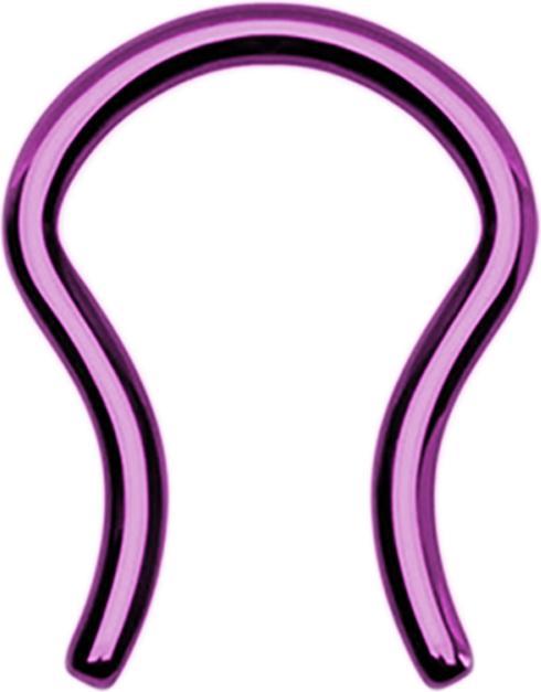 Produktbild Star Piercing Micro Septum Ring violett mit Titanium Beschichtung (ohne Messing, Chirurgenstahl 316L)
